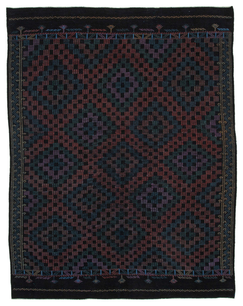 Rug N Carpet - Handwoven Anatolian 6' 8'' x 8' 7'' Antique Wool Kilim Rug