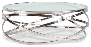 Orbit Steel Coffee Table, Polished Stainless Steel