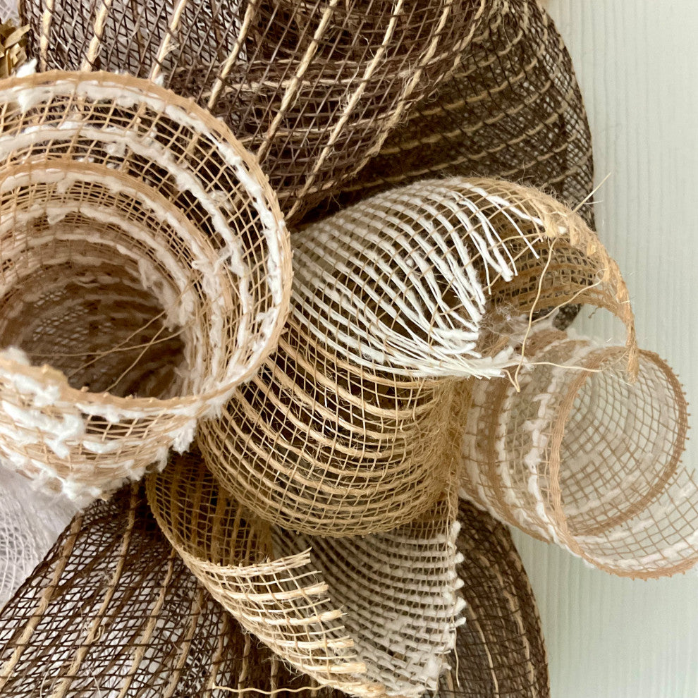 Thanksgiving Wreath With Thankful Accent Handmade Deco Mesh