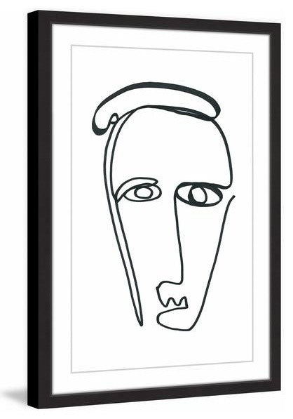"Crooked" Framed Painting Print, 12"x18"