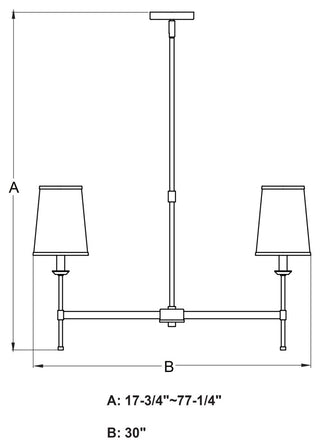 Camden 6 Light Matte Black Chandelier Fixture White Fabric Linen Shade