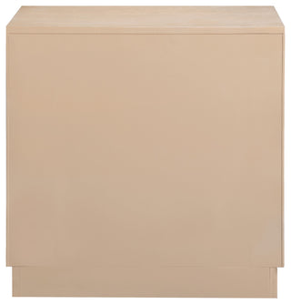 Scallop Oak Veneer Chest, Natural, Night Stand