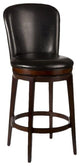 Hillsdale Victoria 26" Wood Contemporary Counter Stool in Dark Chestnut/Black