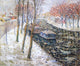 Ernest Lawson Canal Scene in Winter, 20"x25" Wall Decal Print