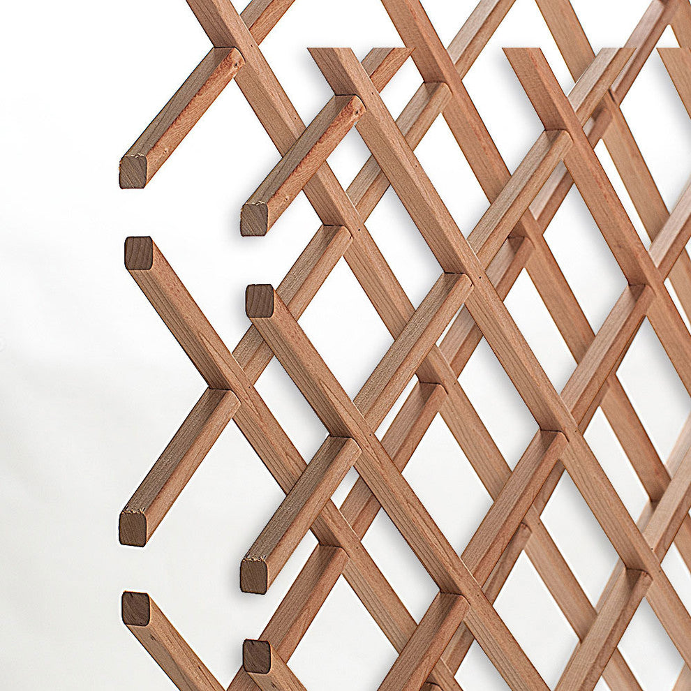 18-Bottle Trimmable Wine Rack Lattice Panel Inserts, Cherry