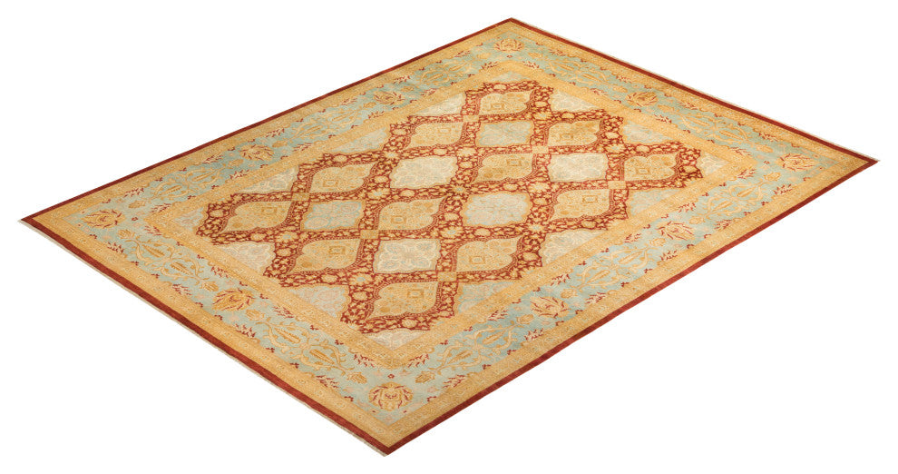 Eclectic, One-of-a-Kind Hand-Knotted Area Rug Red, 10'1"x13'3"