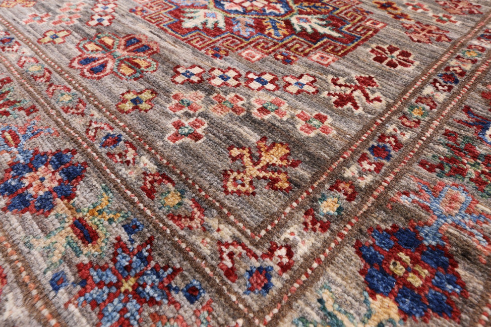 2' 7" X 10' 0" Runner Super Kazak Handmade Rug Q9817