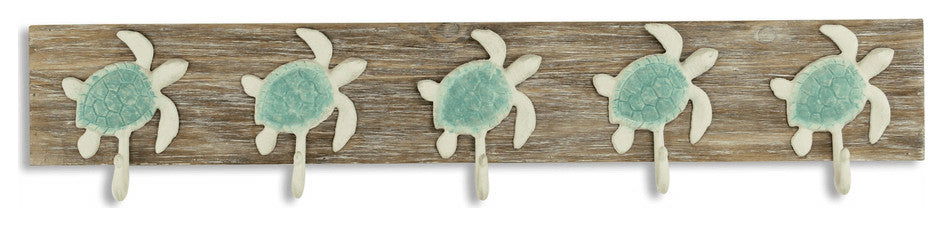 Coastal Sea Turtle Five Hook Coat Hanger