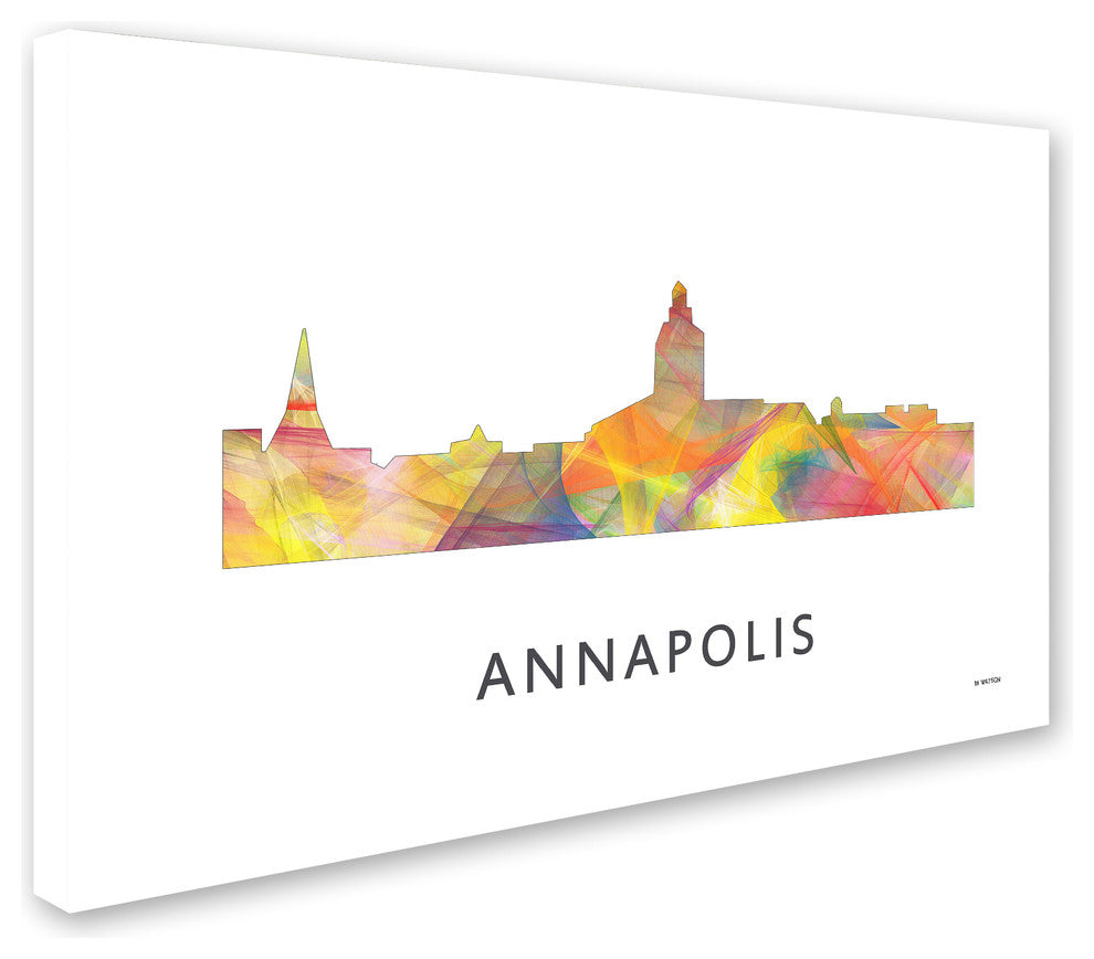 ''Annapolis Maryland Skyline Wb-1'' Canvas Art, 24x16