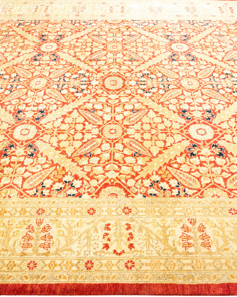 Mogul, One-of-a-Kind Hand-Knotted Area Rug Orange, 6' 2" x 8' 6"