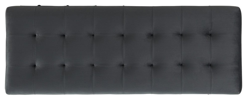 Picket House Jude Tufted Storage Ottoman, Gun Metal