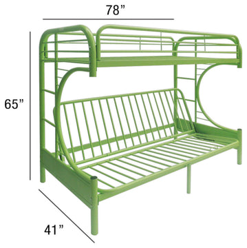Eclipse Twin/Full/Futon Bunk Bed, Green