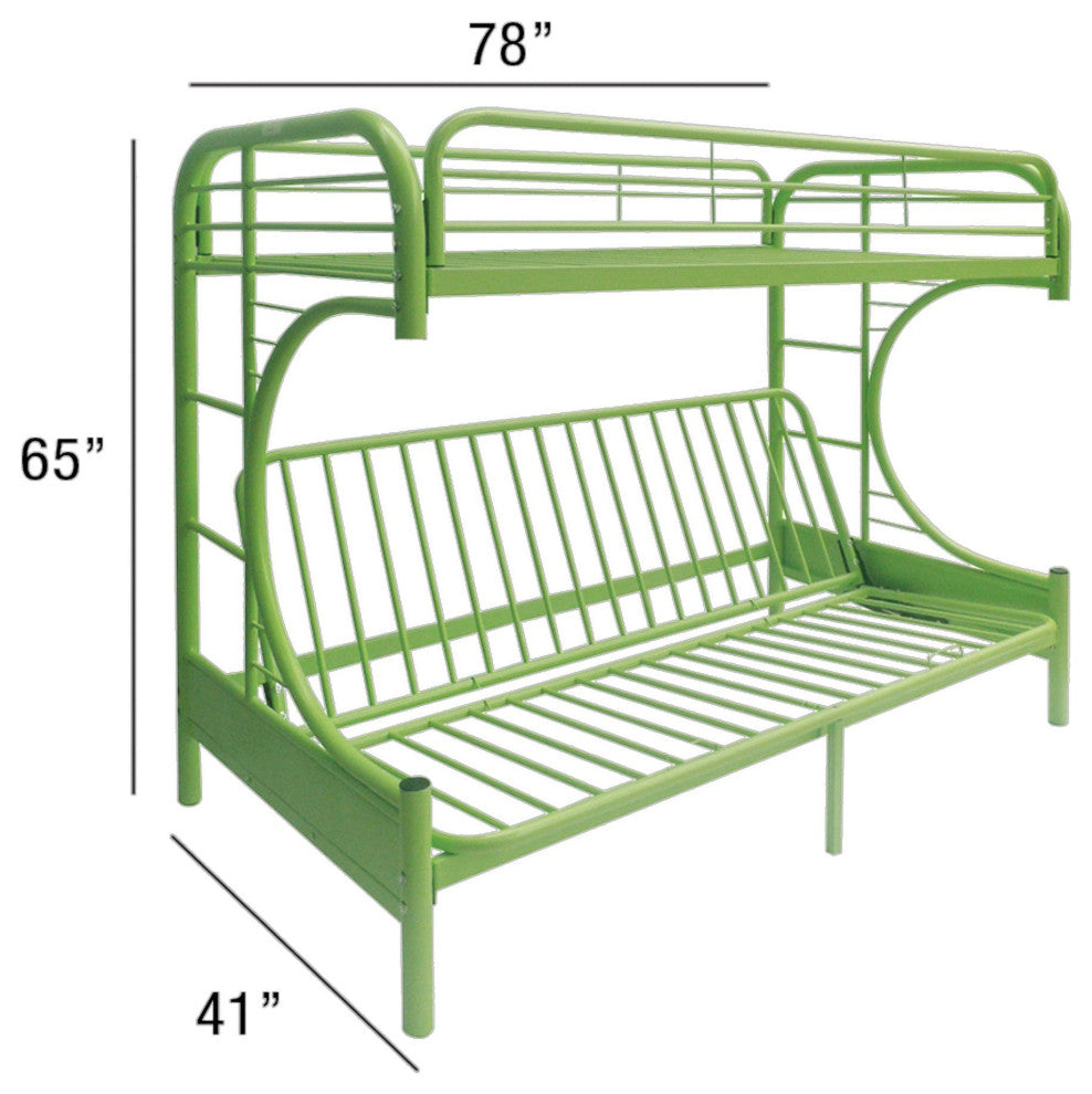 Eclipse Twin/Full/Futon Bunk Bed, Green