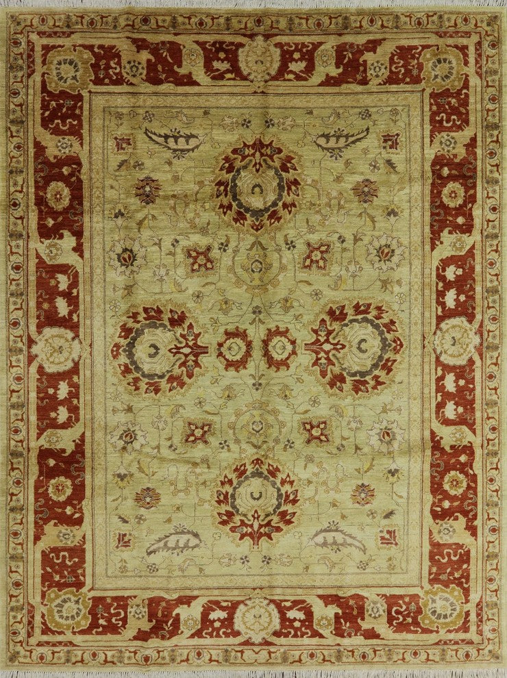 Hand Knotted Peshawar Oriental Rug 9'x12', W2499