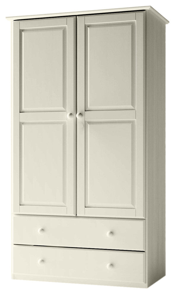 Traditional Solid Wood Wardrobe Armoire, Caribbean Rum