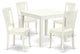 Oxav5-Lwh-W 5Pc Square 36"Table And 4 Vertical Slatted Chairs