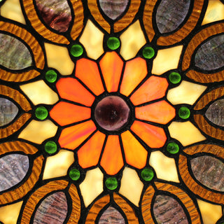 CHLOE Lighting ARABELLA Tiffany-Style Victorian Stained Glass Window Panel
