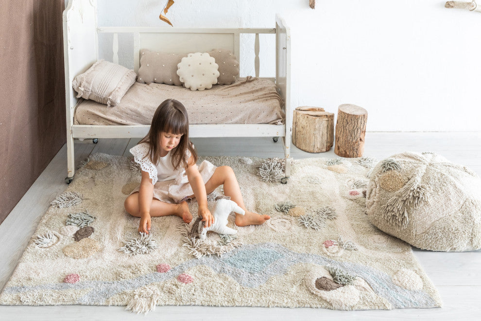 Path of Nature Machine Washable Play Rug, 4'x5'3"