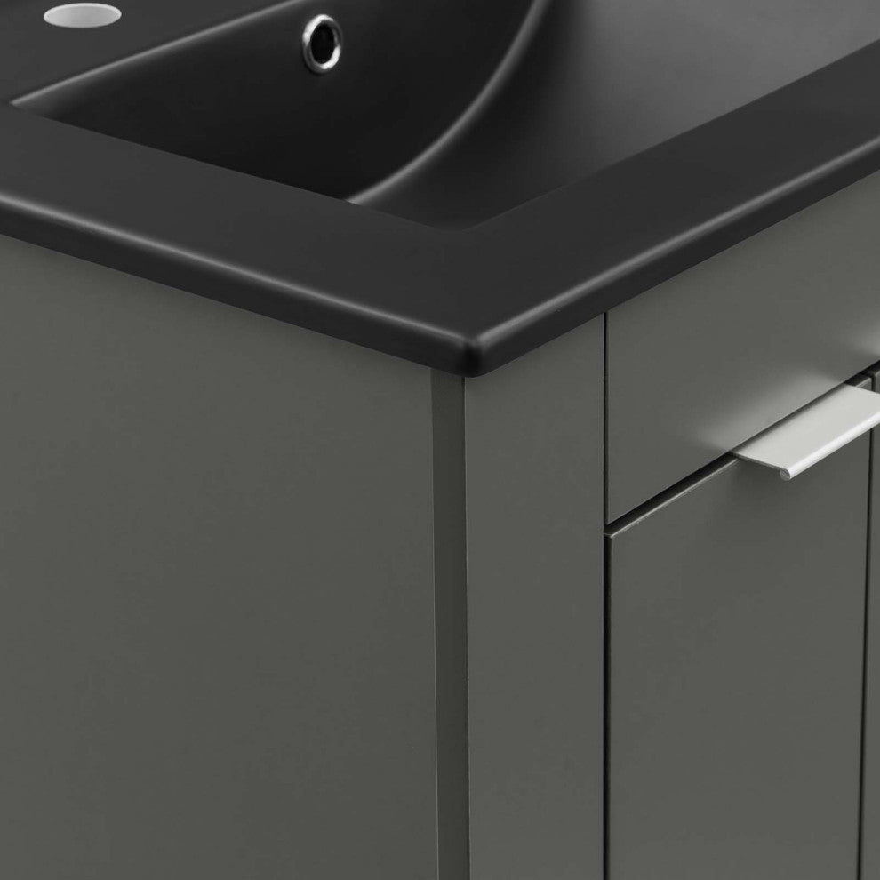 Maybelle 24" Bathroom Vanity - Gray Black