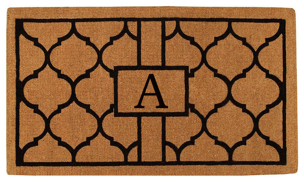 Pantera Monogram Doormat, Extra-Thick 3'x6', Letter A