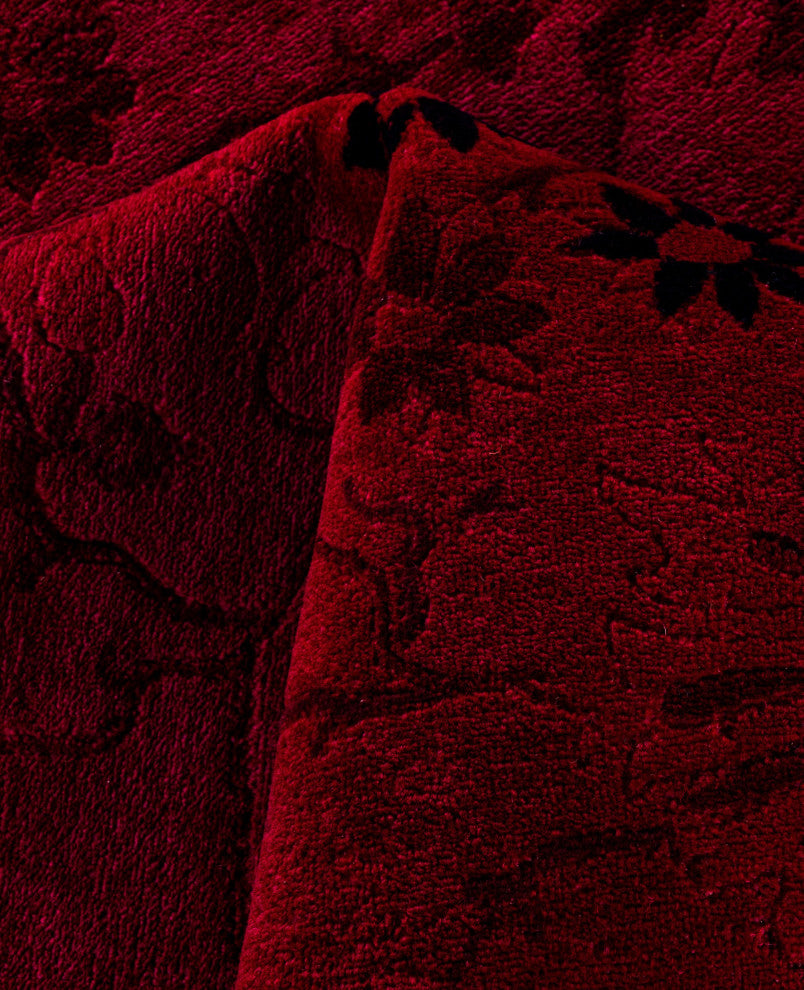 Overdyed One-of-a-Kind Hand-Knotted Area Rug Pink, 8' 2" x 9' 10"