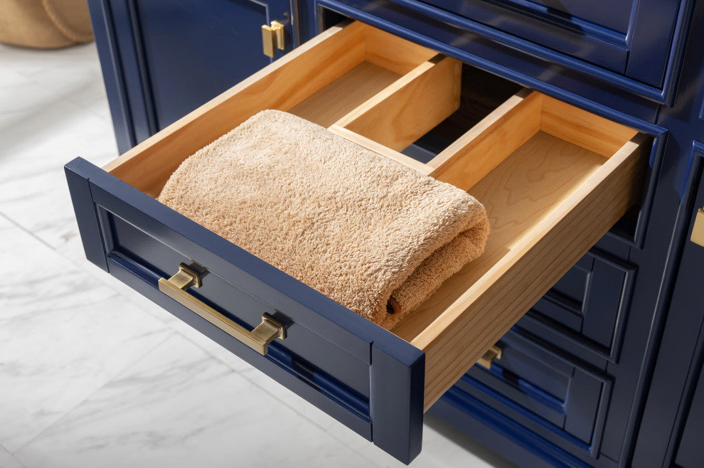 The Finchley Bathroom Vanity, Blue, 54", Single Sink, Freestanding