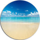Sand Of Beach In Calm Caribbean Shore, Seascape Disc Metal Artwork, 11"