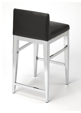 Butler Kelsey Stainless Steel Faux Leather Counter Stool