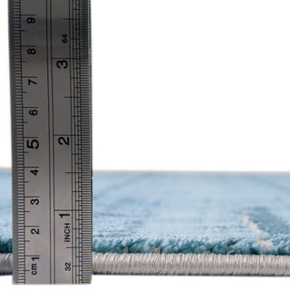 Unique Loom Oasis Calm Area Rug, Blue, 4' 0 X 4' 0 Round