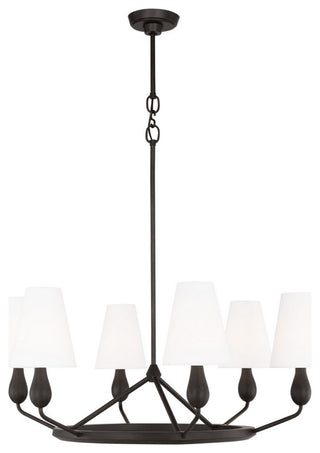 Visual Comfort Studio TC1186AI 6-Light Chandelier, Ziba