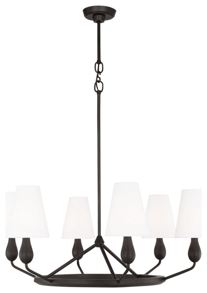 Visual Comfort Studio TC1186AI 6-Light Chandelier, Ziba