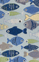 Sonesta Lt Blue Sea Of Fish Rug, 5'x7'6"