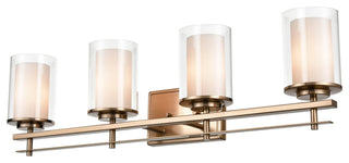 Huderson Collection 4-Light 31" Modern Gold Bathroom Vanity Light