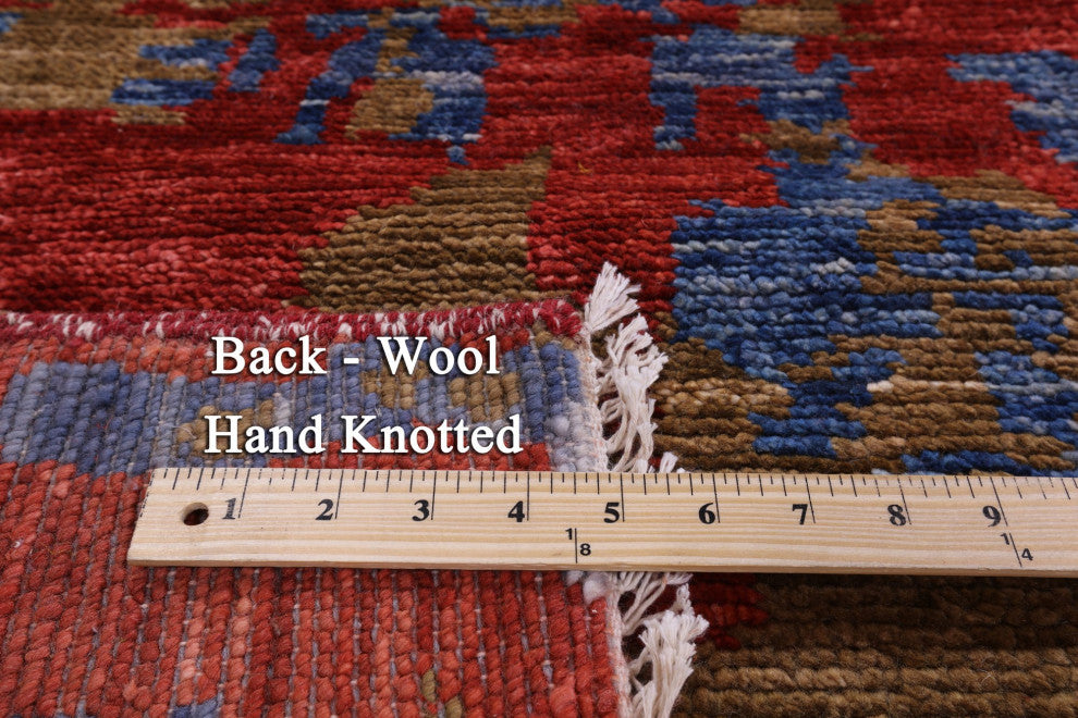 8' 10" X 11' 7" Handmade Abstract Wool Rug Q8982