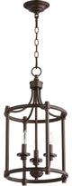 Quorum Rossington 3-Light Entry Chandelier, Oiled Bronze