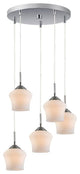 Woodbridge Lighting Belmont 5-Light Steel Metal Mini Pendant in Satin Nickel