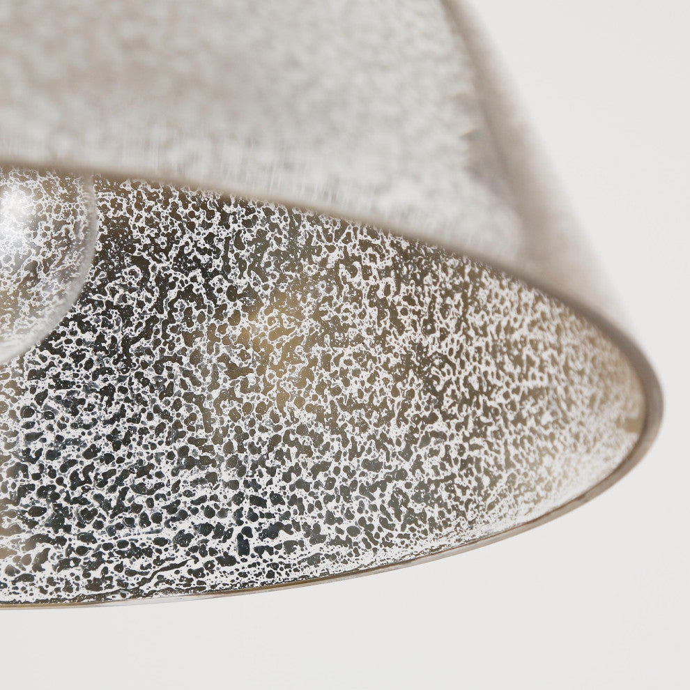 LNC 1-Light Modern Mercury Glass Dome Pendant Light, 11"W