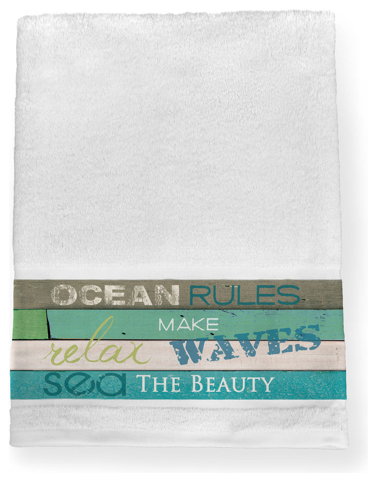 Laural Home Ocean Rules Bath Towel