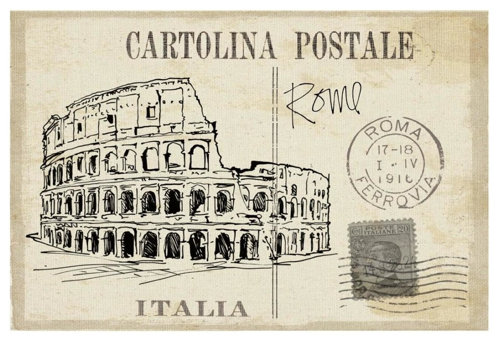 "Postcard Sketches III v2" Digital Paper Print by Anne Tavoletti, 26"x18"