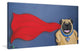 Marmont Hill, "Super Pug" by Mike Taylor Painting Print on Wrapped Canvas, 24x12