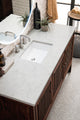 Athens 60" Vanity, Mid Century Acacia, Eternal Jasmine Pearl Quartz Top