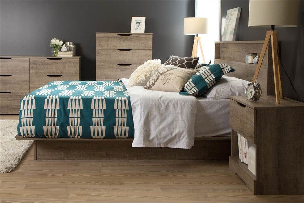 South Shore Holland 1-Drawer Nightstand, Weathered Oak