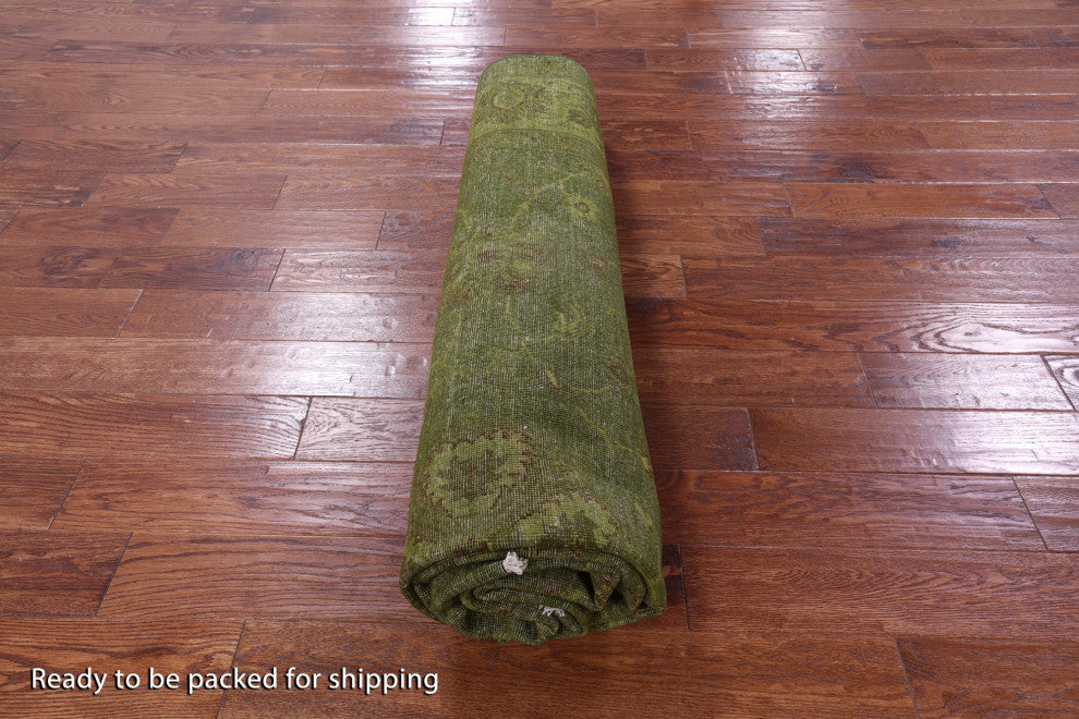 8' 0" X 9' 10" Full Pile Overdyed Handmade Wool Rug - Q12707