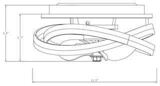 12.5-inch Modern White Small LED Flush Mount Ceiling Fan
