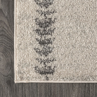 Zaina Moroccan Beni Souk Area Rug, Cream/Gray, 2'x8'