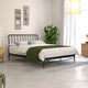 Kairosis Curved Metal Modern Queen Bed Frame by RST Brands, Black