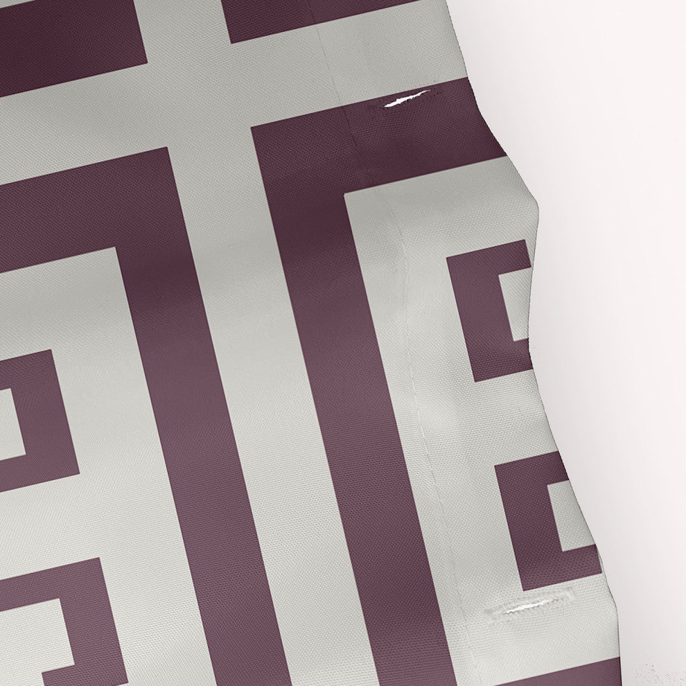 Greek Key Patterned Dusty Purple 70" w x 73" h Shower Curtain