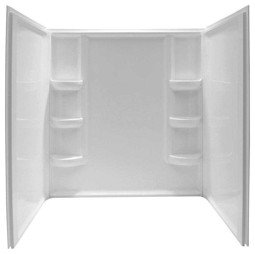 Lex-Class 60"x36"x60" 3-Piece Direct-to-Stud Alcove Shower Surround