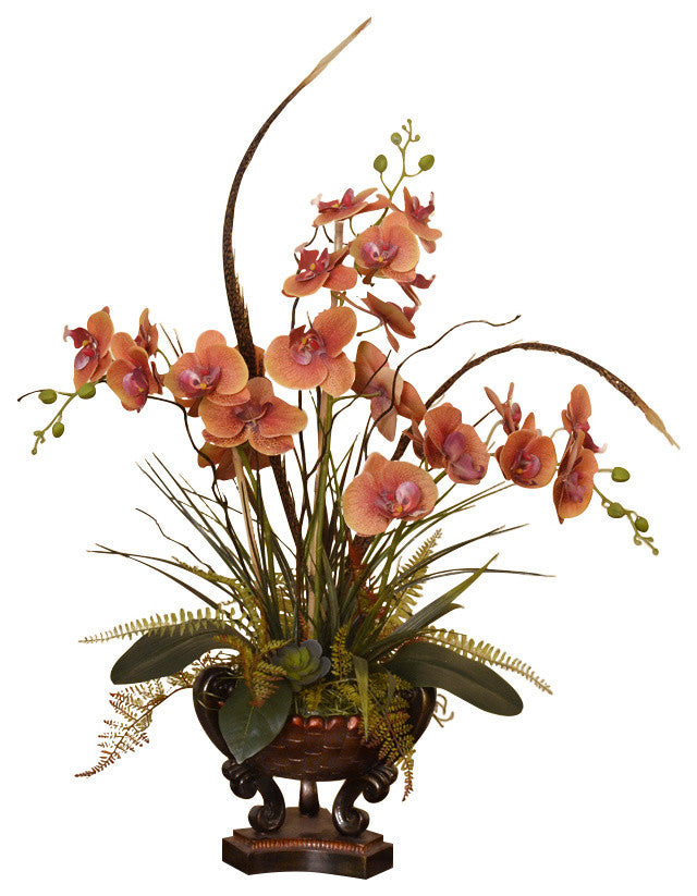 Phalaenopsis Orchid Floral Design with Feathers 0157