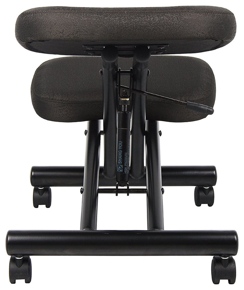 Kneeling chair knee stool in Black Fabric for Posture Correction and Back Pain